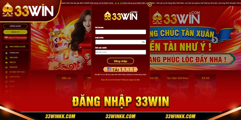 đăng nhập 33WIN chuẩn